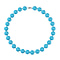 Turquoise Shell Pearl Necklace (Size - 20) in Rhodium Overlay Sterling Silver