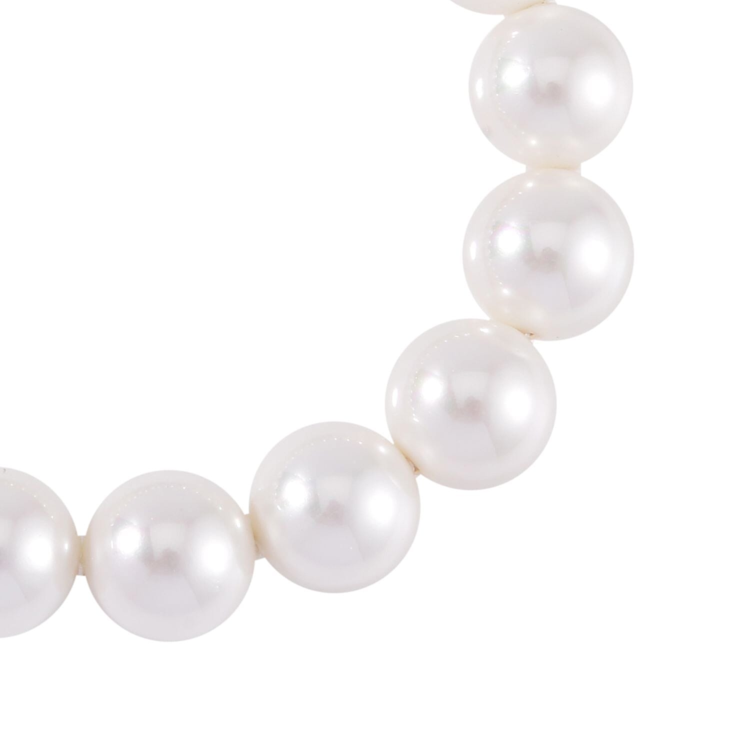 White Shell Pearl Stretchable Bracelet (Size 7-7.5)