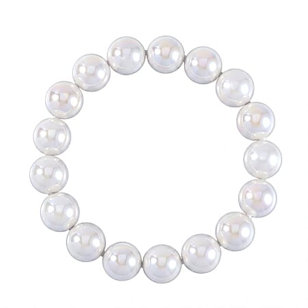 White Shell Pearl Stretchable Bracelet (Size 7-7.5) White Shell Pearl Stretchable Bracelet (Size 7-7.5)
