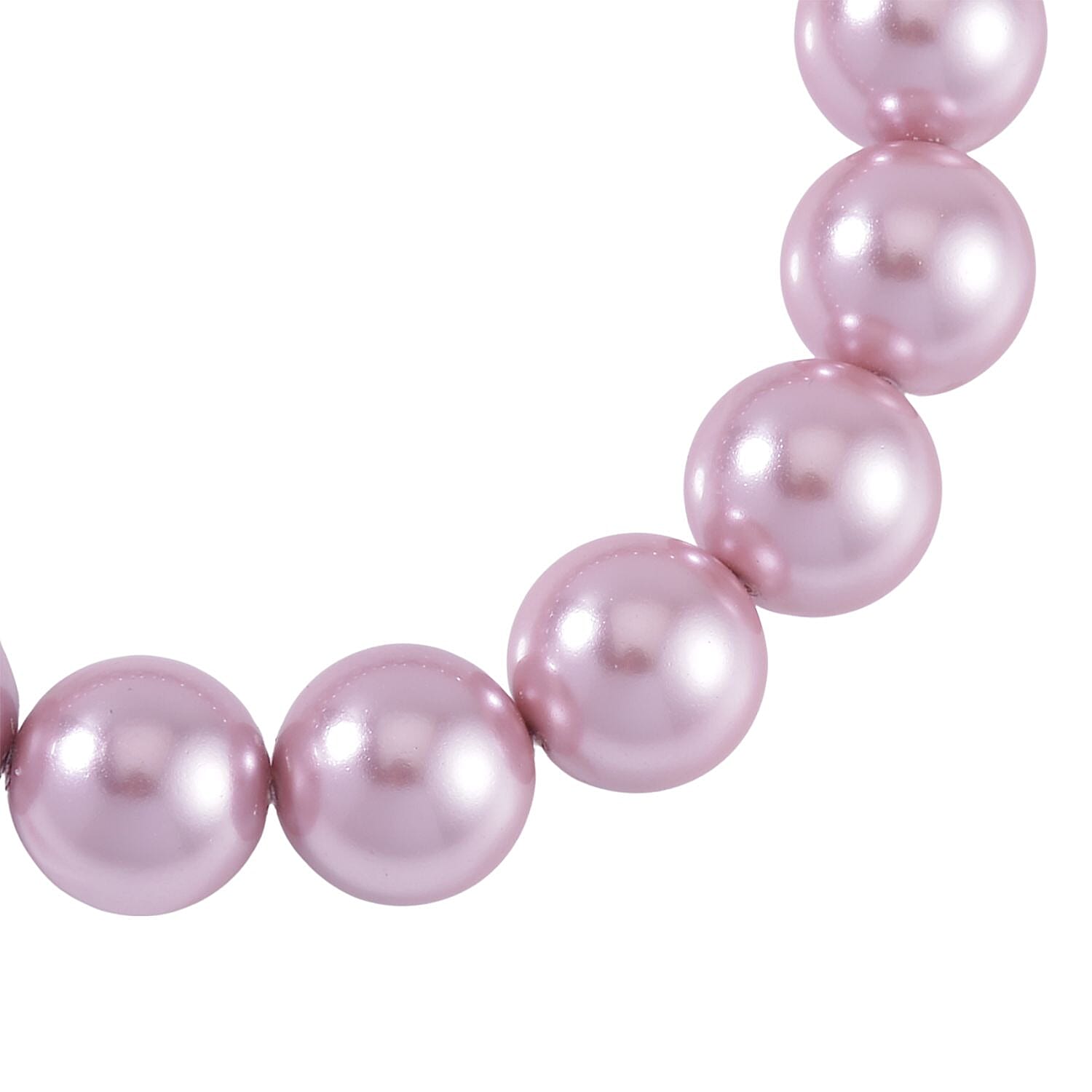 Lavender Shell Pearl Stretchable Bracelet (Size 7-7.5)