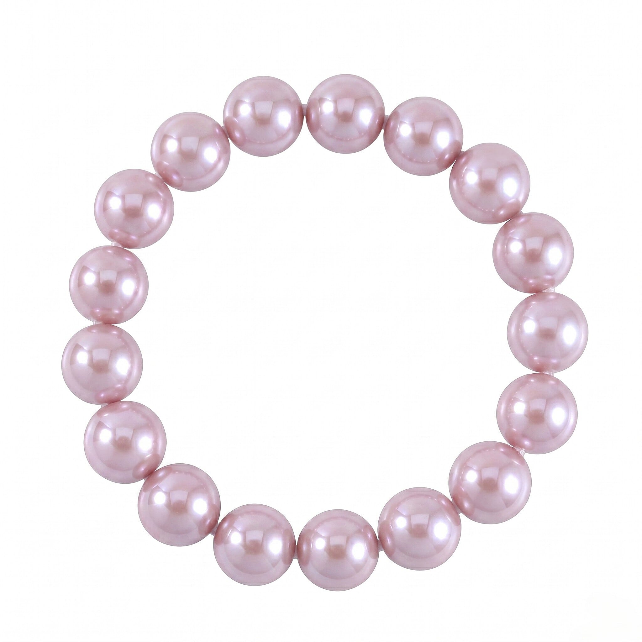 Lavender Shell Pearl Stretchable Bracelet (Size 7-7.5)