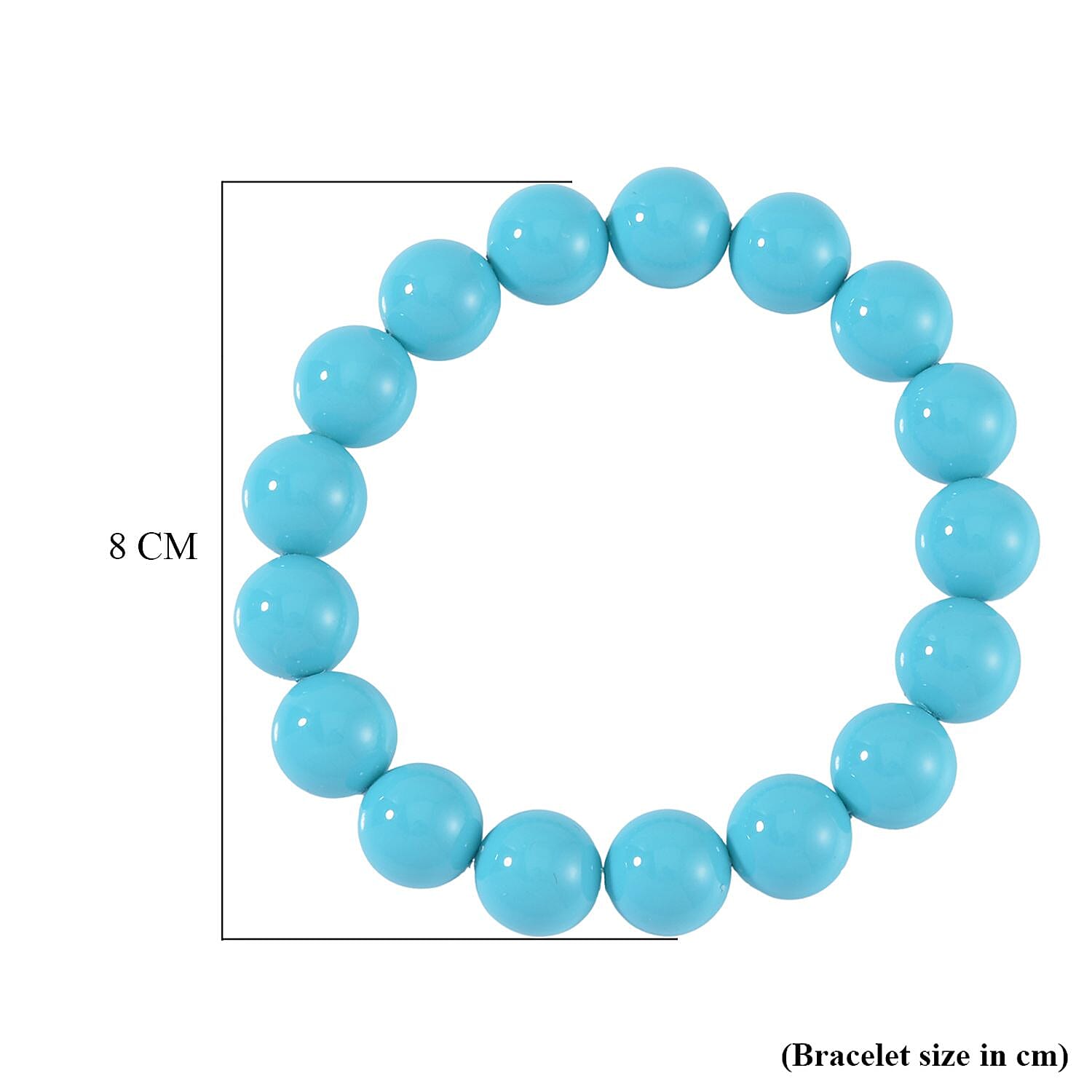Turquoise Shell Pearl Stretchable Bracelet (Size -7.5) Turquoise Shell Pearl Stretchable Bracelet (Size -7.5)