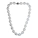 One Time Deal- Peacock Color Shell Pearl  Necklace (Size - 20) in Rhodium Overlay Sterling Silver