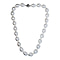 One Time Deal-White Shell Pearl  Necklace (Size - 20) in Rhodium Overlay Sterling Silver