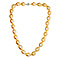 One Time Deal- Golden Color Shell Pearl Necklace (Size - 20) in Rhodium Overlay Sterling Silver