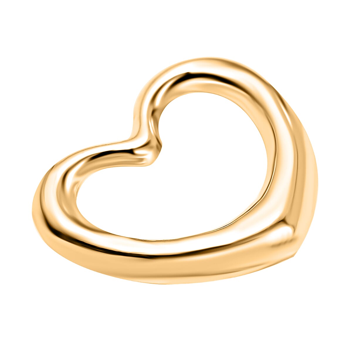 Vicenza Collection - 9K Yellow Gold Floating Heart Pendant