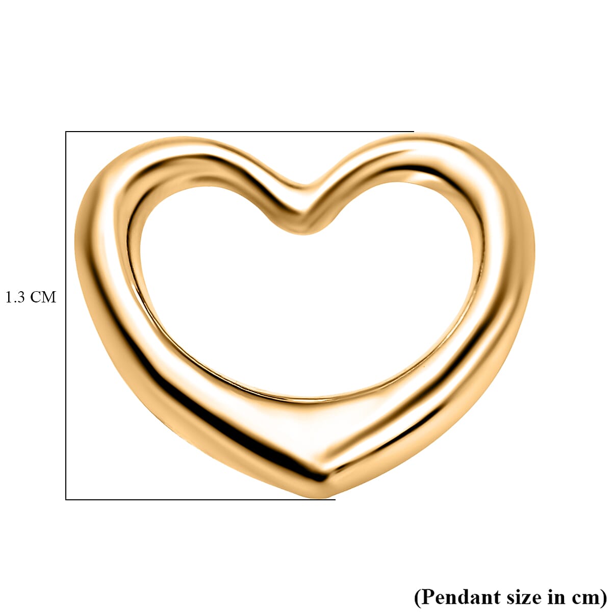 Vicenza Collection - 9K Yellow Gold Floating Heart Pendant
