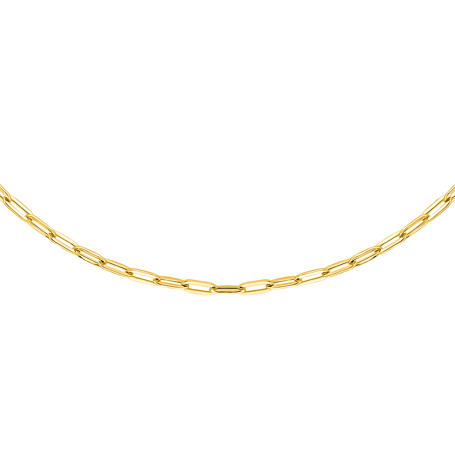 9K Yellow Gold Paper Clip Chain (Size - 24)