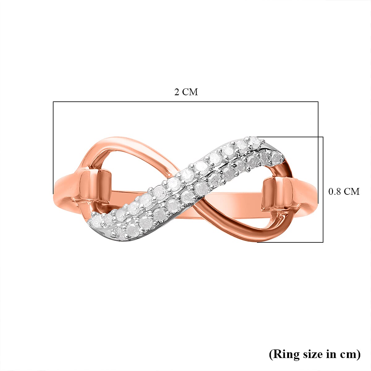 Diamond Infinity Ring in Sterling Silver