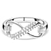 Diamond Infinity Ring in Sterling Silver
