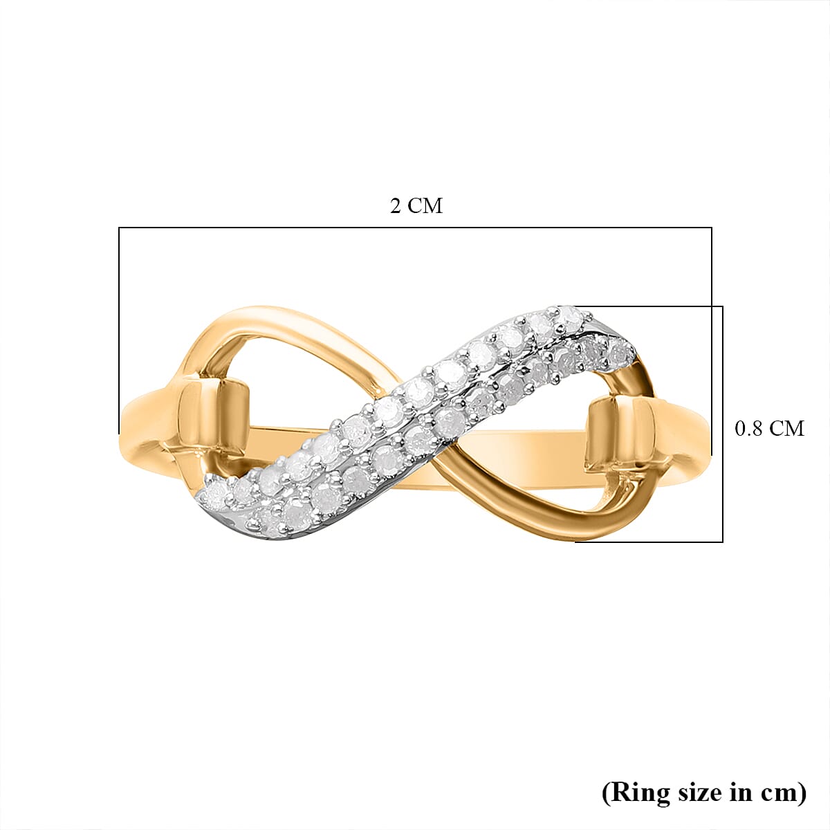 Diamond Infinity Ring in Sterling Silver