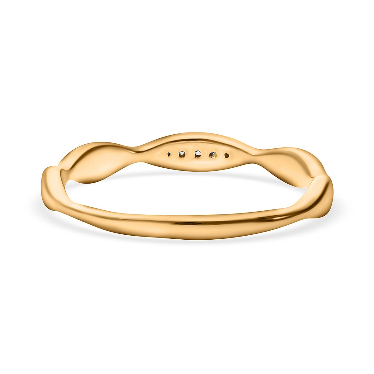 Diamond Ring in Vermeil YG Plated Sterling Silver