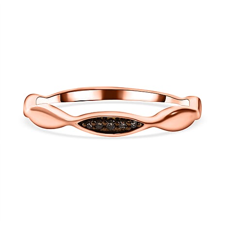 Champagne Diamond Ring in Vermeil RG Sterling Silver 0.03 ct 0.030 Ct. Champagne Diamond Ring in Vermeil RG Sterling Silver 0.03 ct 0.030 Ct.