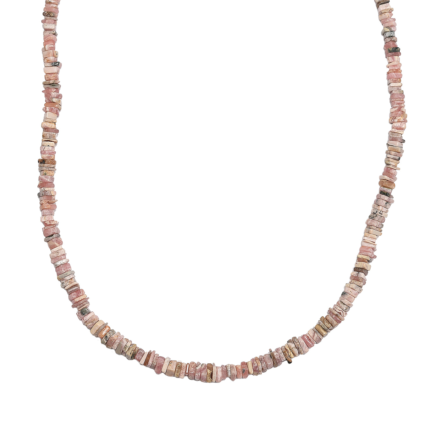 Rhodochrosite Beads Necklace (Size - 20) in 18K Vermeil Yellow Gold Plating Sterling Silver 145.00 ct 145.000 Ct.