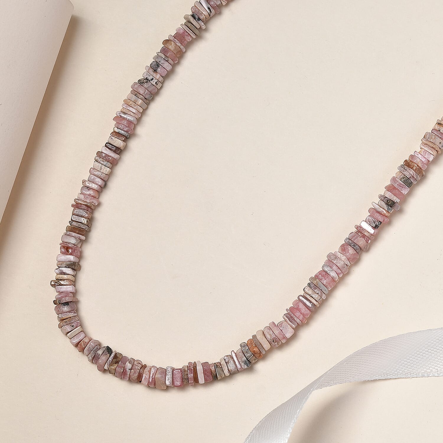 Rhodochrosite Necklace (Size - 20) in 18K YG Vermeil Plated Sterling Silver 145.00 Ct