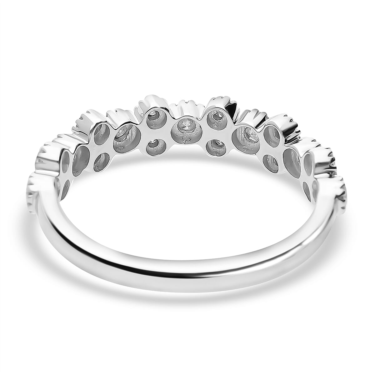 9K White Gold Diamond Ring 0.50 Ct