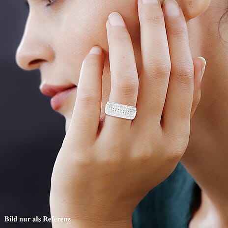 Diamond Ring in Platinum Overlay Sterling Silver 1.00 Ct.