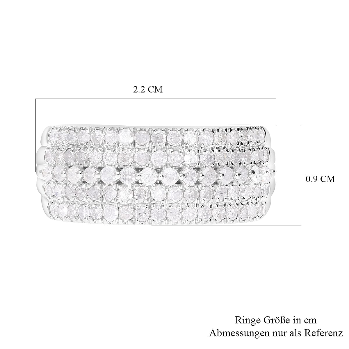 Diamond Ring in Platinum Overlay Sterling Silver 1.00 Ct. Diamond Ring in Platinum Overlay Sterling Silver 1.00 Ct.