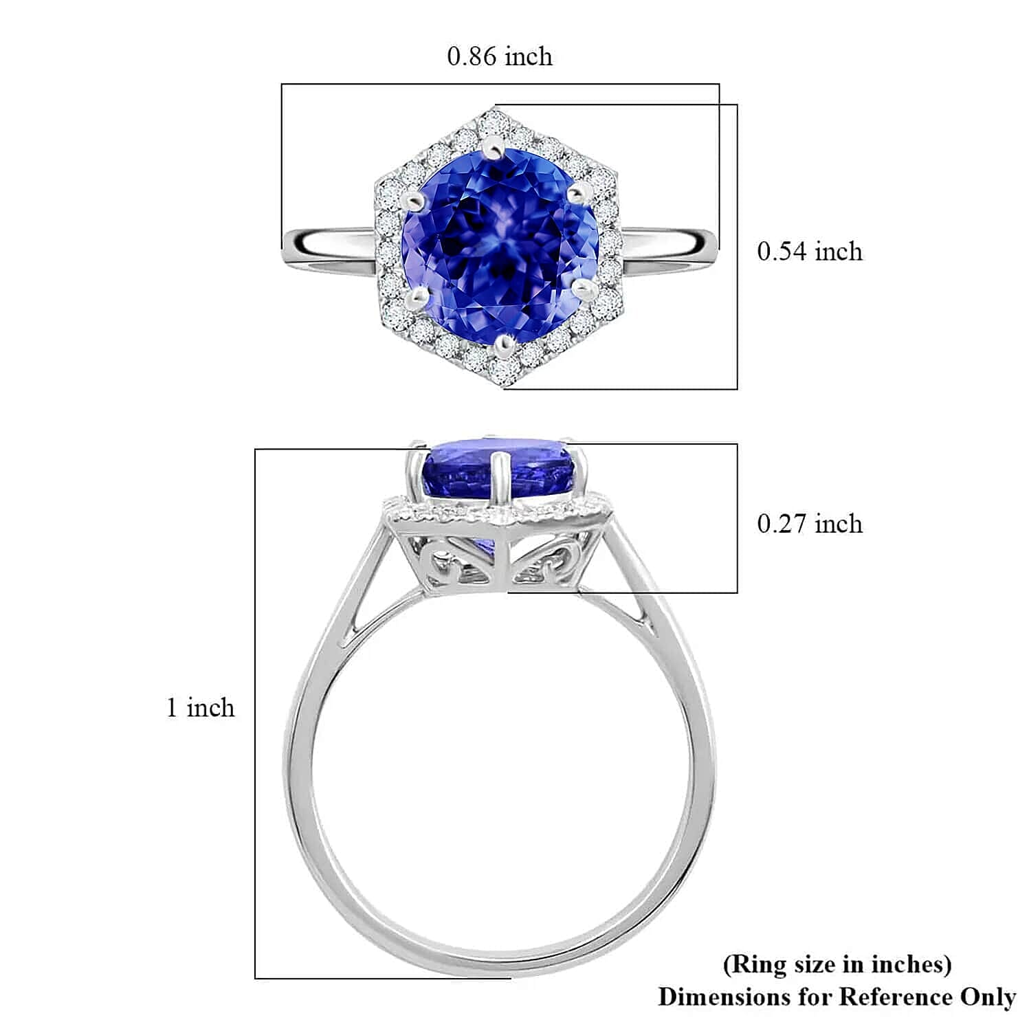 950 Platinum  AAAA  Tanzanite  White Diamond VS Ring 3.00 ct,  Platinum Wt. 5.68 Gms  3.000  Ct.