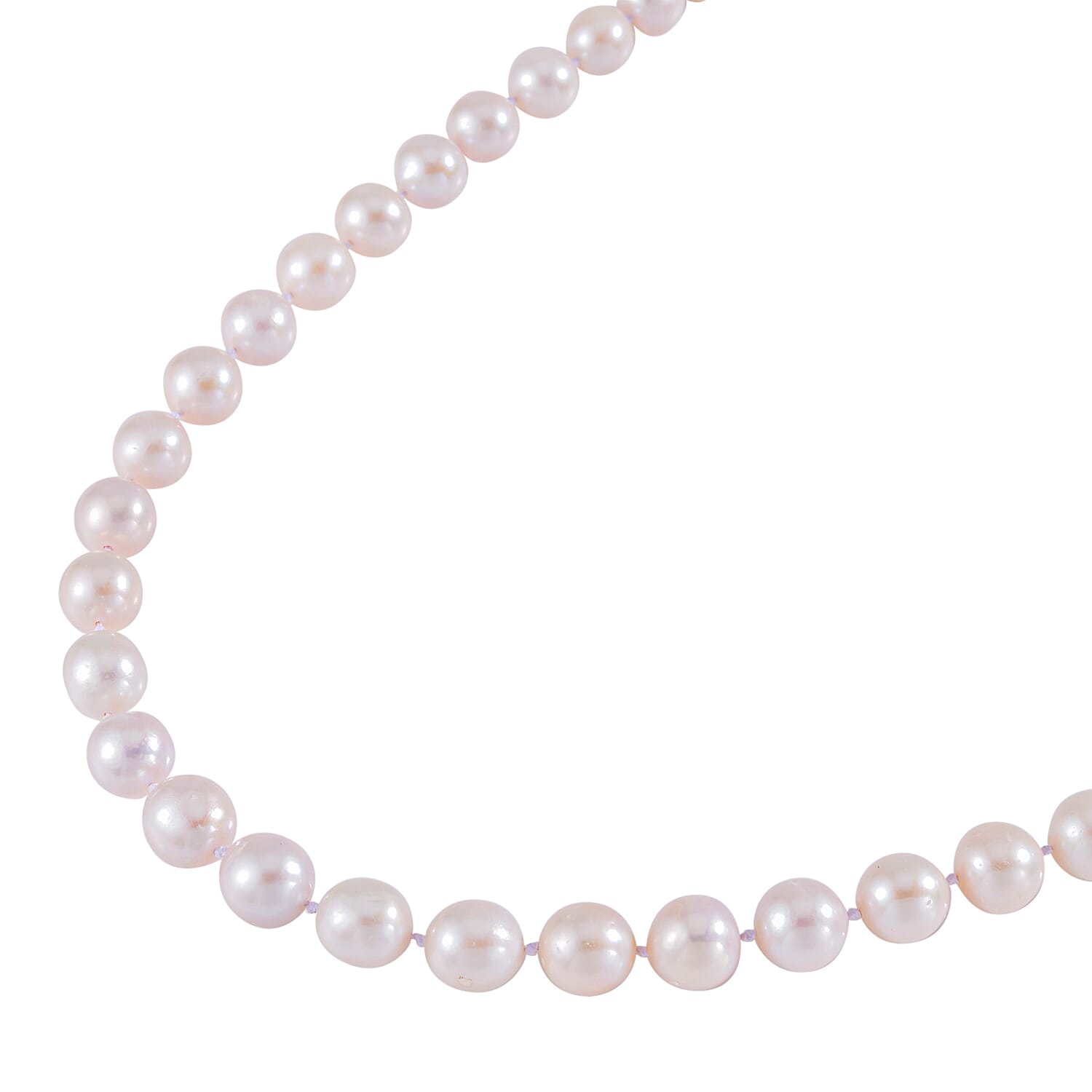 9K Yellow Gold White AAAA Edison Pearl Necklace (Size - 20)