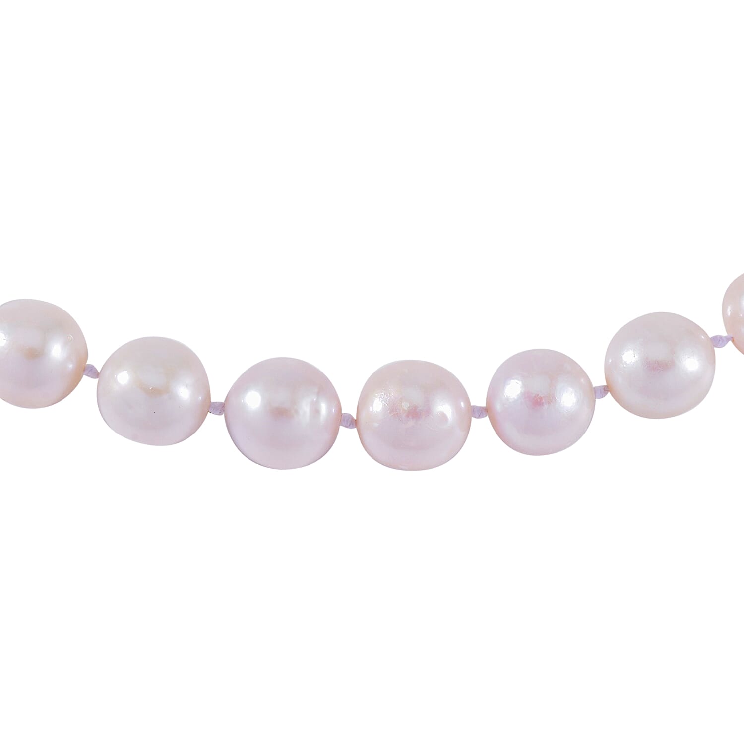9K Yellow Gold White AAAA Edison Pearl Necklace (Size - 20)