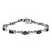 Skyblue Topaz Tennis Bracelet (Size - 7.5) in Rhodium Overlay Sterling Silver 6.35 Ct