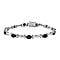 Boi Ploi Black Spinel Tennis Bracelet (Size-7.5) in Rhodium Overlay Sterling Silver 6.61 Ct, Silver Wt 9.00 GM