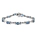 Skyblue Topaz Tennis Bracelet (Size - 7.5) in Rhodium Overlay Sterling Silver 6.35 Ct