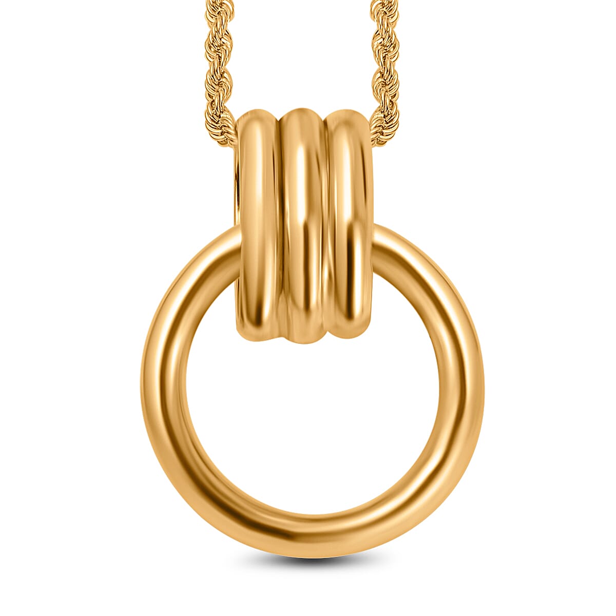 Maestro Collection - 9K Yellow Gold Infinity Ring Necklace (Size - 20)