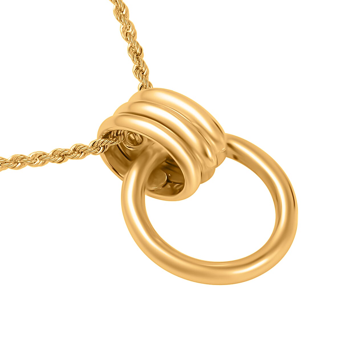 Maestro Collection - 9K Yellow Gold Infinity Ring Necklace (Size - 20)
