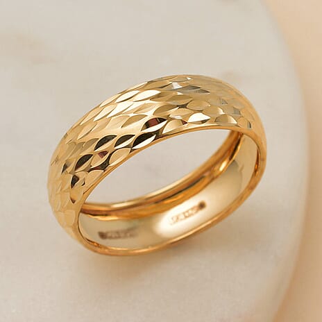 Maestro Collection - 9K Yellow Gold Diamond Cut Band Ring