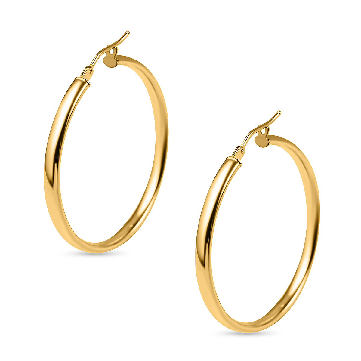Maestro Collection - 9K Yellow Gold Hoop Earrings