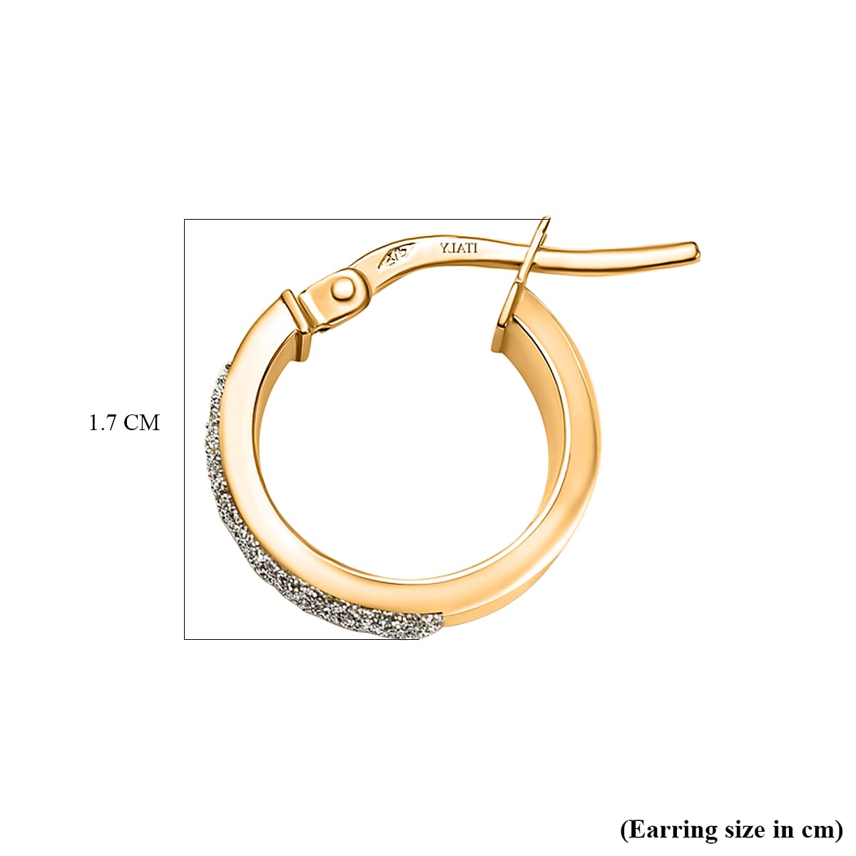 Maestro Collection - 9K Yellow Gold Stardust Hoop Earrings