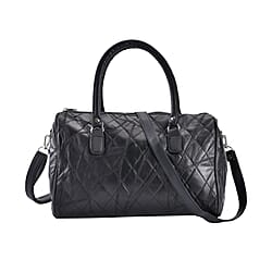 One Time Close Out Deal - Genuine Leather Duffle Bag with Handle Drop - Dark Brown