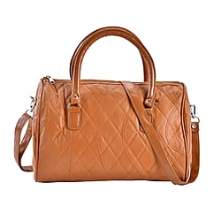 One Time Close Out Deal - Genuine Leather Duffle Bag with Handle Drop - Dark Brown