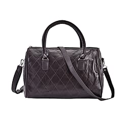 One Time Close Out Deal - Genuine Leather Duffle Bag with Handle Drop - Dark Brown