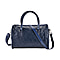 One Time Close Out Deal -Genuine Leather Duffle Bag with Handle Drop - Navy