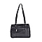 One Time Closeout Deal - Genuine Leather Crossbody Bag - Black