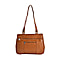 One Time Closeout Deal - Genuine Leather Crossbody Bag  - Tan