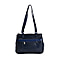 One Time Closeout Deal - Genuine Leather Crossbody Bag  - Blue