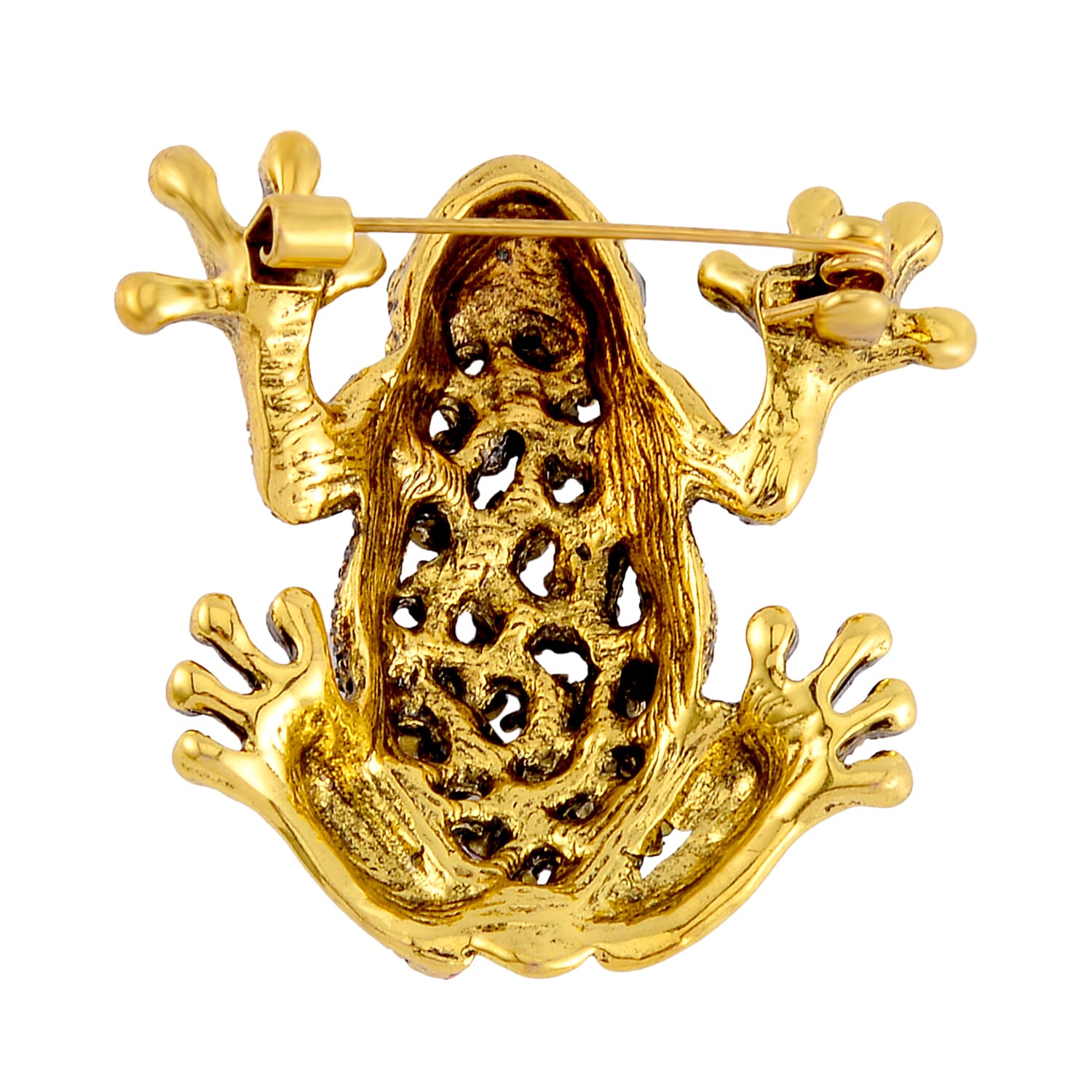 Austrian Crystal Frog Brooch