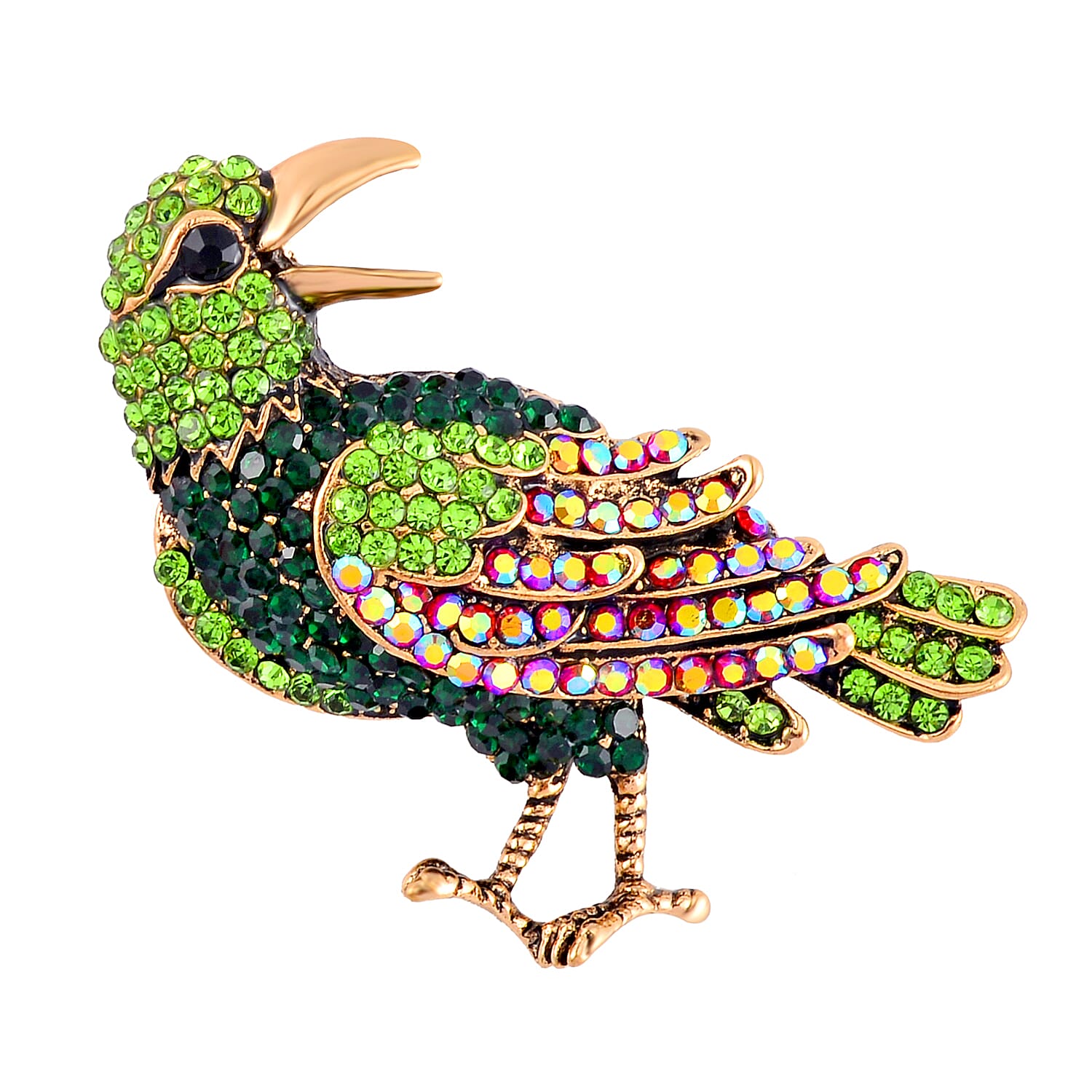 No Brand Multi Color Crystal Brooch 0.01 pc 0.010 Ct.