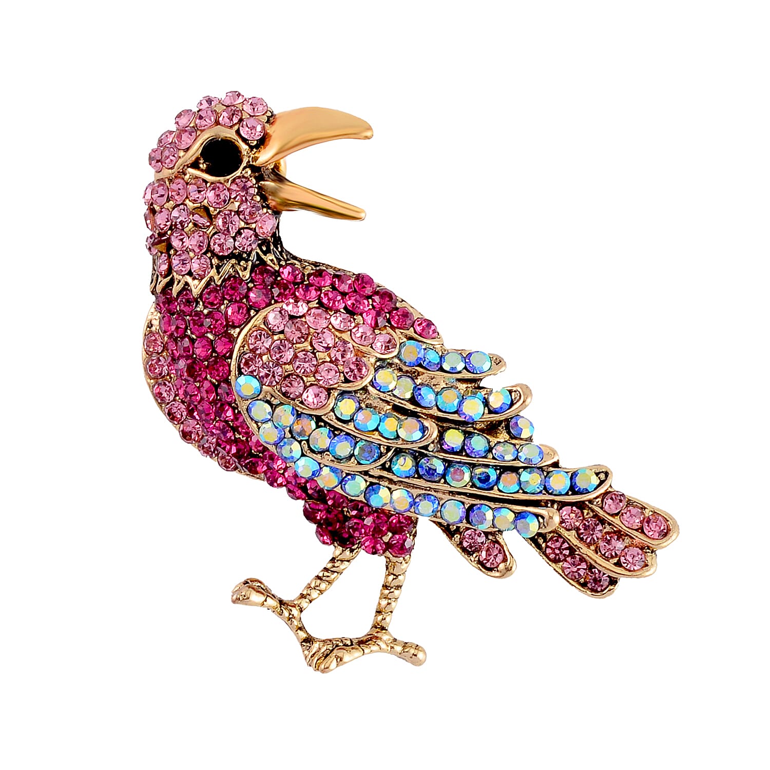 New Arrival - Multi Color Crystal Brooch - Bird