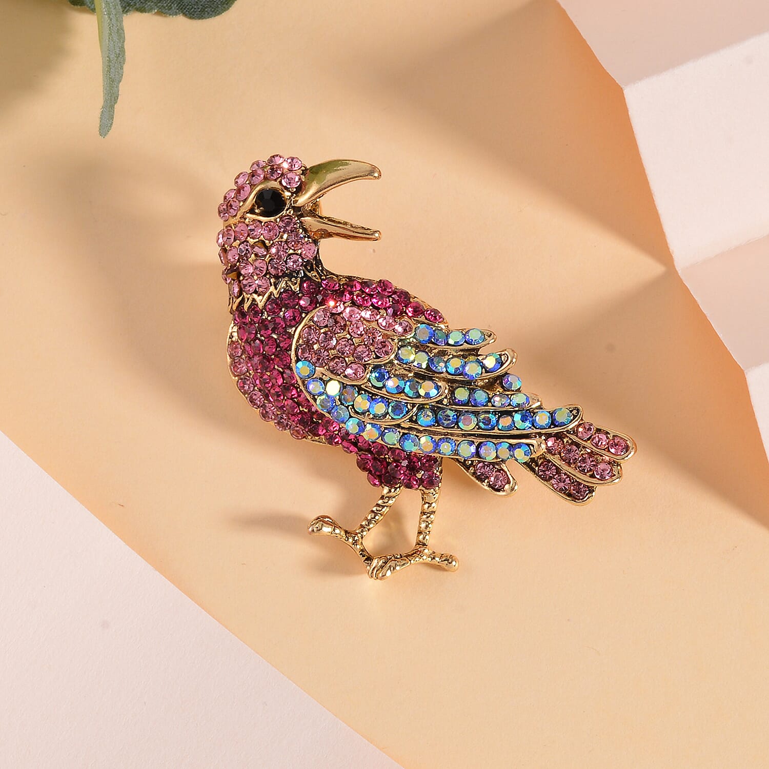 New Arrival - Multi Color Crystal Brooch - Bird
