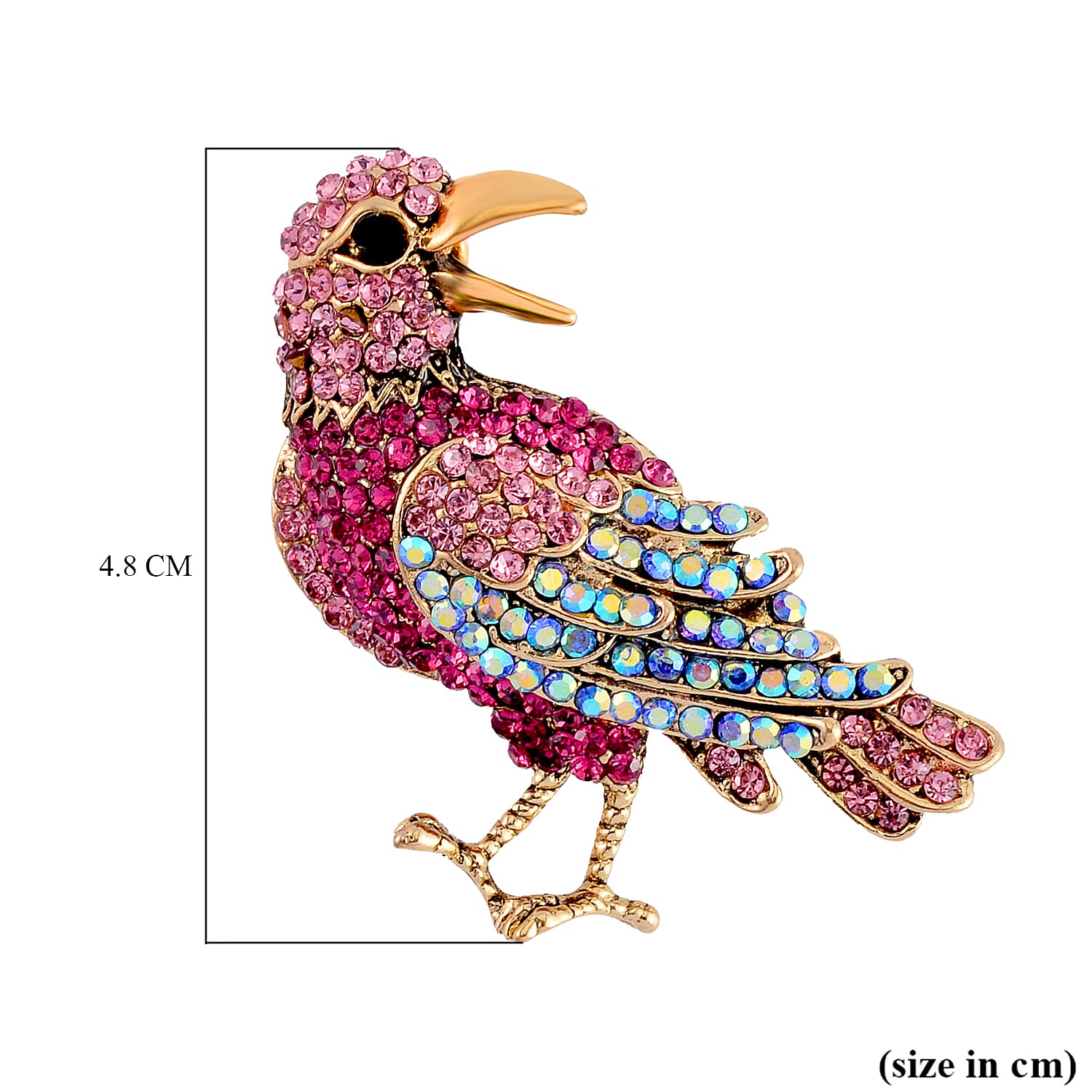 New Arrival - Multi Color Crystal Brooch - Bird