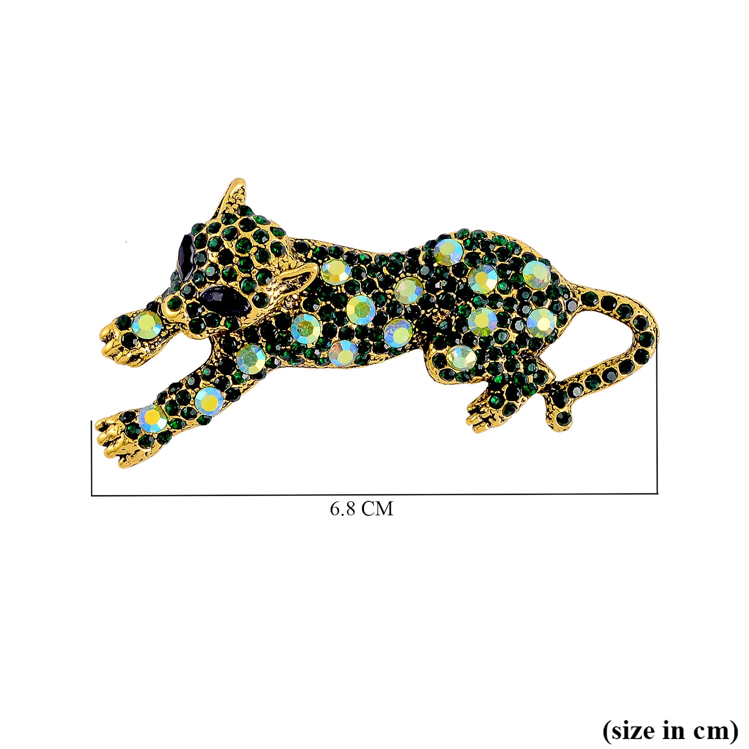Austrian Multi Color Crystal Brooch - Panther