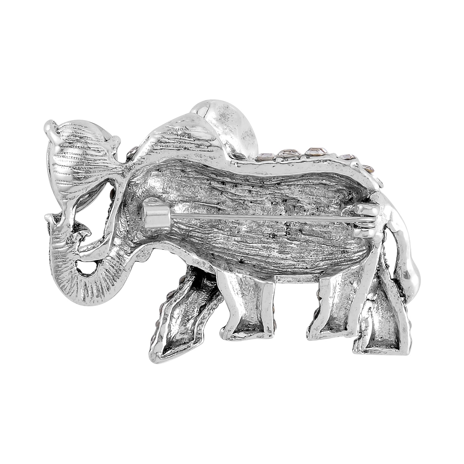  No Brand Black Crystal , White Crystal Brooch 0.02 ct 0.020 Ct.