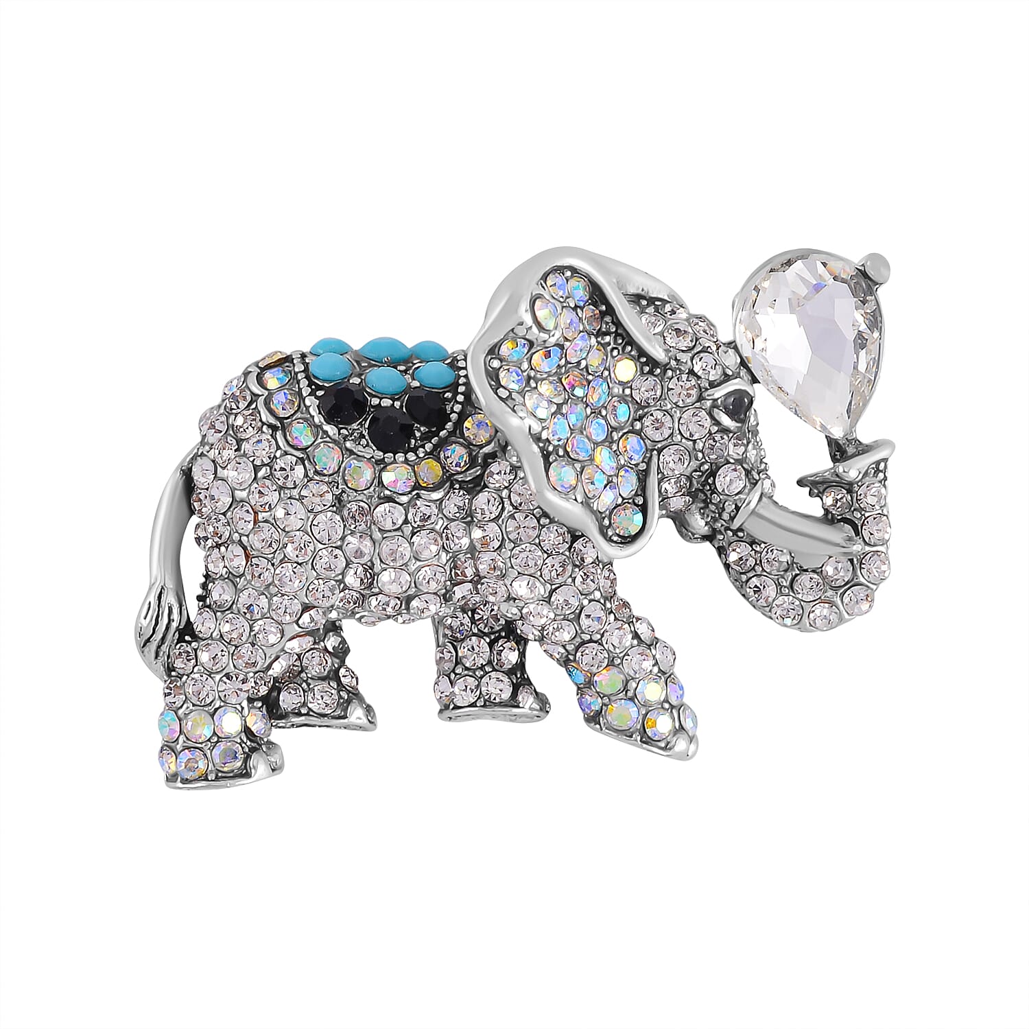 Swarovski crystal elephant brooch clearance