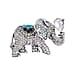 Multi Color Crystal Elephant Brooch