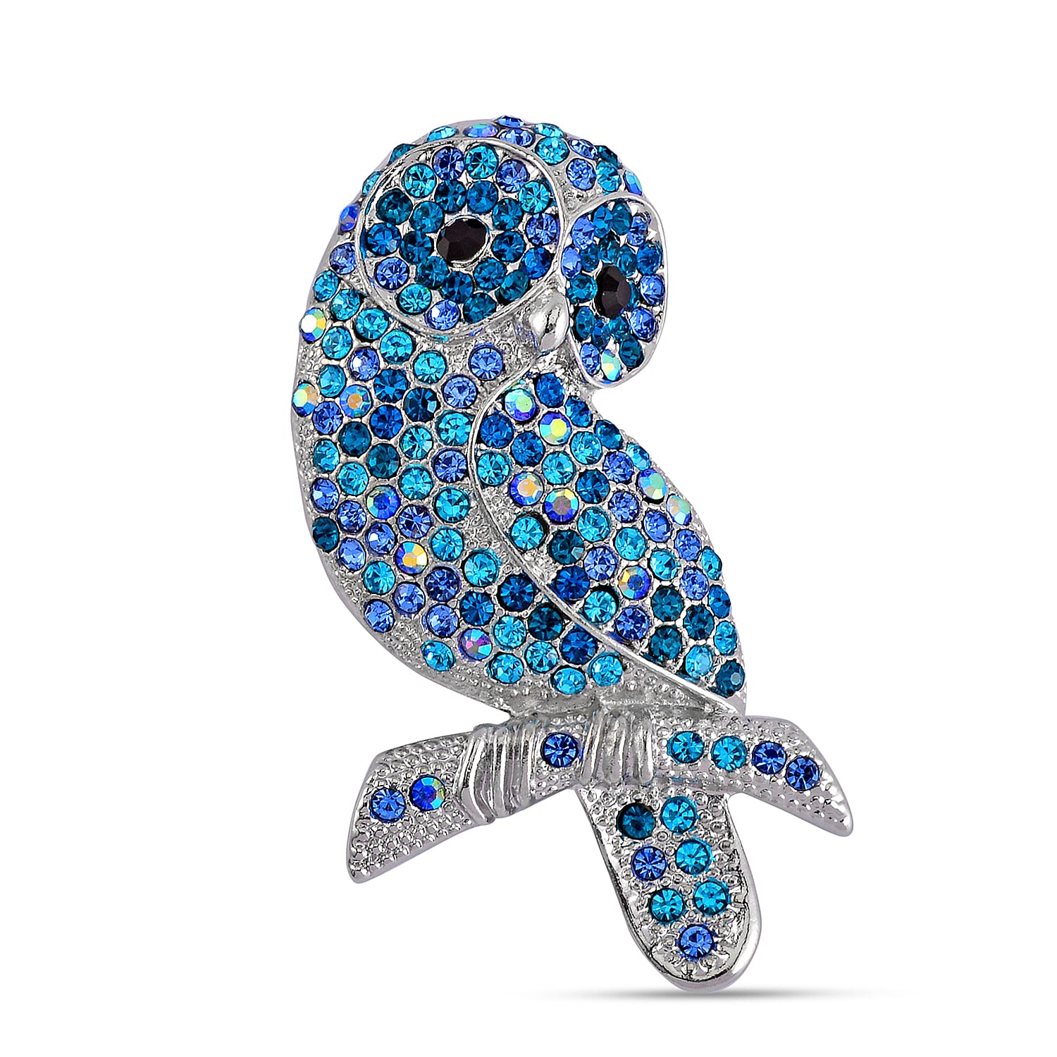Designer Inspired Austrian Crystal Owl Brooch